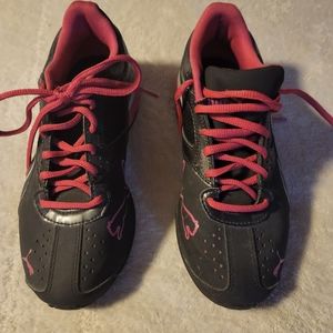 Puma Tazon 5 Womens US 5.5 Black Pink Running Sneaker Athletic 186906 05